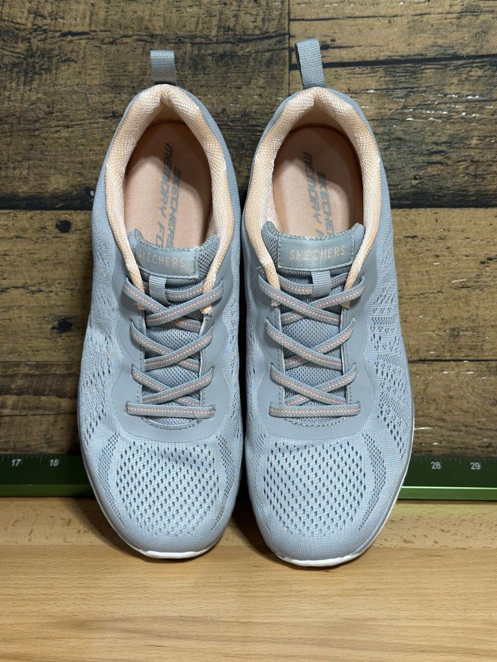 🔥Skechers Women's Virtue Slip On Comfort Walking Shoes Gray/Multi Coral 8.5 - Picture 7 of 9